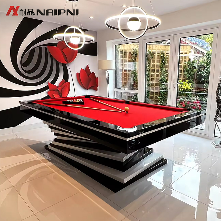 RASSON Ironman Pool Table 9ft | Black Finish | Drop Pocket