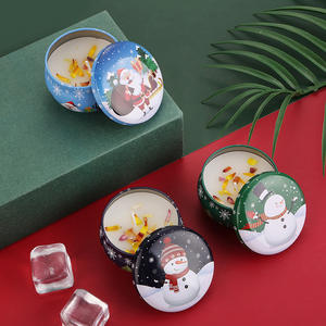 Bougie aromathérapeutique de Noël à succès, en boîte de conserve, forme de boule, parfums personnalisés, arôme agréable, aromathérapie artisanale, <span class=keywords><strong>cire</strong></span> de paraffine - Product Image 2