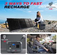 Système d'énergie portable à charge rapide 300W 600W 1000W 1500W avec batterie LiFePO4 et panneaux solaires