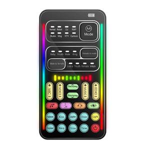 I9 registrazione Mini scheda <span class=keywords><strong>Audio</strong></span> cambia voce Set luci LED colorate per lo Streaming in diretta di più effetti <span class=keywords><strong>Audio</strong></span> strumento microfono per scheda <span class=keywords><strong>Audio</strong></span> - Product Image 3