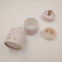 Boîtes d'emballage pour bijoux avec logo personnalisé, boîte ronde, tube en carton pour bijoux