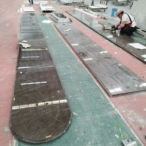 Dalle de marbre naturel imperméable couleur café mousse, personnalisée ODM/OEM TMZ STONE pour la décoration d'hôtels modernes - Product Image 4