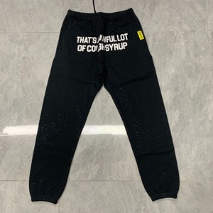 Felpa con Cappuccio in Cotone 100% di Alta Qualità con Strass, <span class=keywords><strong>Abbigliamento</strong></span> <span class=keywords><strong>Streetwear</strong></span> Pesante da <span class=keywords><strong>Uomo</strong></span>, Felpa con Cappuccio da <span class=keywords><strong>Uomo</strong></span> con Scritta 'THAT'S AWFUL LOT of COUGH SYRUP' - Product Image 4