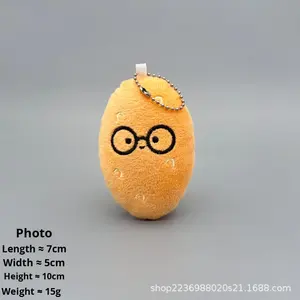 Porte-clés en peluche mignon en forme de légumes et de fruits (<span class=keywords><strong>oignon</strong></span>, gingembre, <span class=keywords><strong>ail</strong></span>), unisexe, rembourrage en coton PP, thème sous-marin, restaurant de fondue chinoise - Product Image 3