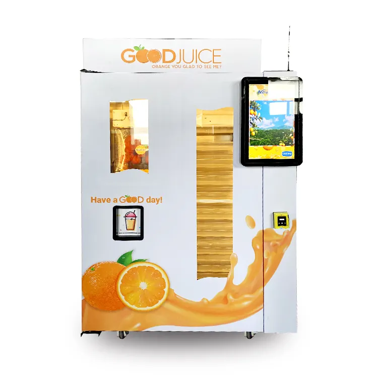 Máquina de venda de suco de laranja fresco da américa do sul, venda quente
