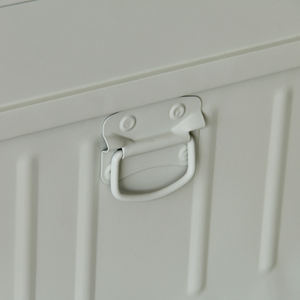 <span class=keywords><strong>Table</strong></span> <span class=keywords><strong>basse</strong></span> en métal blanc rectangulaire de <span class=keywords><strong>grande</strong></span> taille avec coffre de rangement - Product Image 5