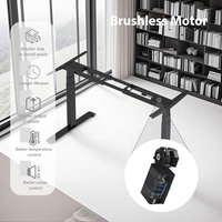 Bureau de travail moderne réglable en hauteur, robuste, avec moteur électrique, capacité de charge de 180 kg, 2AF3, avec double moteur.