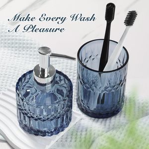 Vendita calda all'ingrosso di 4 pezzi <span class=keywords><strong>Set</strong></span> di accessori da <span class=keywords><strong>bagno</strong></span> in vetro <span class=keywords><strong>blu</strong></span> <span class=keywords><strong>Set</strong></span> da <span class=keywords><strong>bagno</strong></span> Hotel - Product Image 5