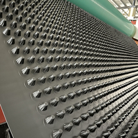 Planche de drainage à fossettes en plastique HDPE imperméable Shengfeng pour chantiers de construction, sous-sol, garage, toit