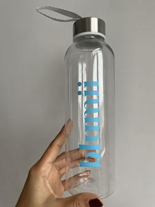 200 件定制最便宜水瓶批发定制不含 BPA 550 毫升 AS 塑料水瓶带肩带促销水瓶 - Product Image 3