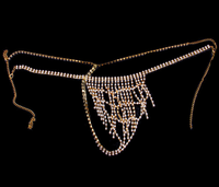 Chaîne de corps sexy en strass avec longue pampille en cristal de haute qualité pour l'Europe et l'Amérique