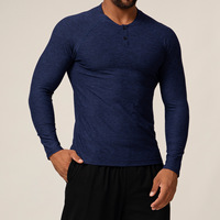 Camiseta Deportiva de Manga Larga para Hombre, Nueva Colección 2026, Secado Rápido, para Running y Fitness, Cuello Redondo, Informal, 89% Poliéster + 11% Elastano