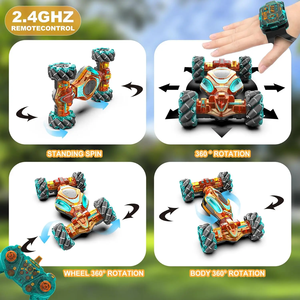 รถบังคับวิทยุ HOSHI 1611MAX รุ่น Stunt Car ขนาด 1:10 สำหรับทุกสภาพพื้นผิว ขับเคลื่อนด้วยรีโมทแบบพลิกหมุนได้ 360 องศา ควบคุมด้วยท่าทาง นาฬิกา และรีโมท ของเล่นไฟฟ้าสำหรับเป็นของขวัญคริสต์มาส - Product Image 5