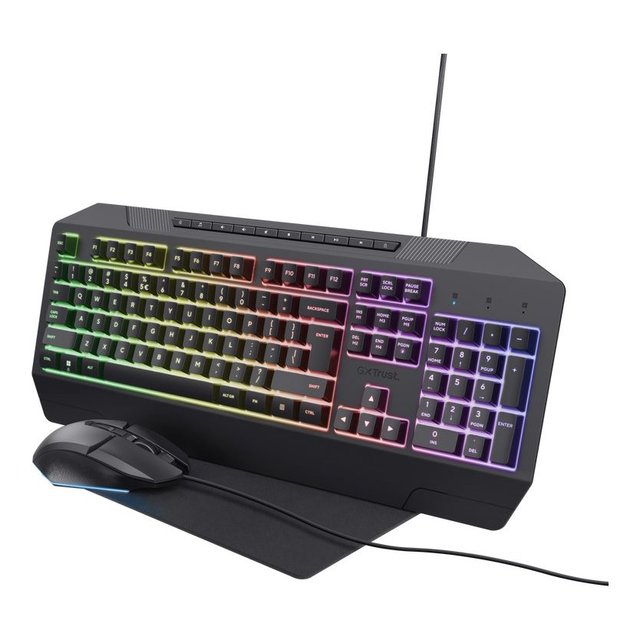 GXT 791 Gaming 3in1 RGB USB Keyboard and Mouse with 104 Keys Black 25283