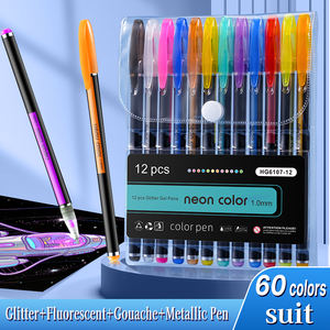 Stylos à pointe bille de 1,0 mm, couleur néon |   12/24/36/60 Couleurs Paillettes/Fluorescentes/Gouache/Métalliques pour l'Art et l'Artisanat - Product Image 6