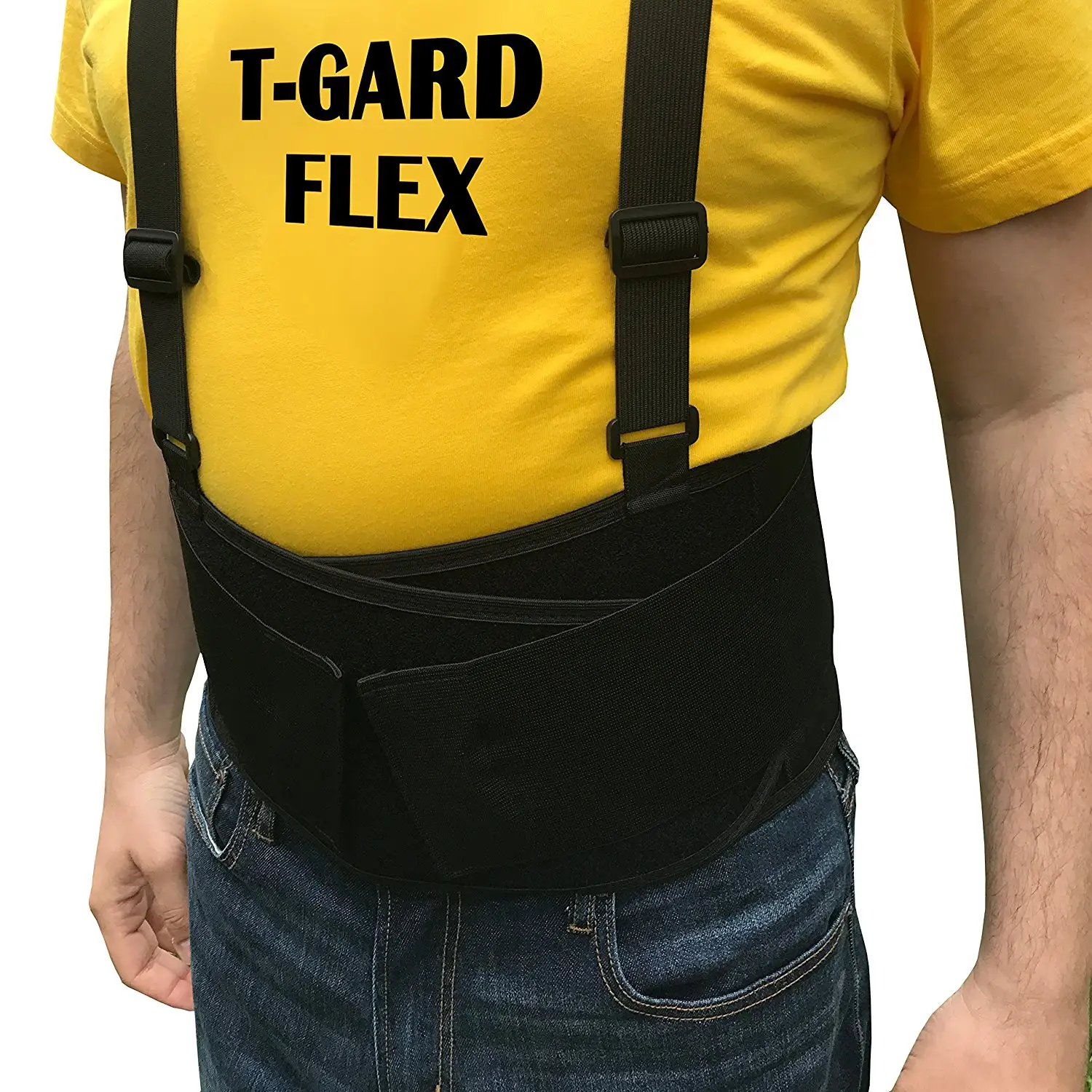 Ceinture de soutien dorsal de sécurité pour travail robuste, sangles amovibles, protège la taille au travail et sur les épaules, Protection professionnelle, 2 pièces
