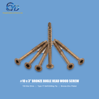 Vis à bois autoperceuses à tête plate Torx T25 de qualité supérieure, plaquées zinc bronze, vente en gros d'usine, sur mesure, type 17