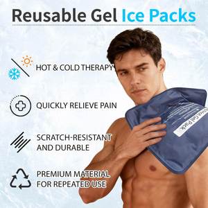 Cold and Hot Gel <b>Packs</b> for Pain Relief Ice <b>Packs</b> Reusable Blue Cold <b>Packs</b> for Swelling, Bruises, Injuries, Surgeries, Toothaches - Product Image 6
