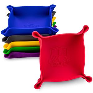 Plateau à dés carré en silicone pliable, récipients de rangement portables pour jeux de société, pour pièces de jeux de table, aliments, bijoux, multifonction - Product Image 2