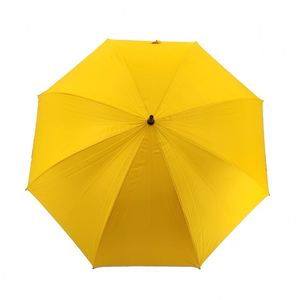 Parapluie de golf jaune grand format en gros, coupe-vent, imperméable, de luxe, semi-automatique, pour voyage, en polyester 190T de haute qualité - Product Image 4