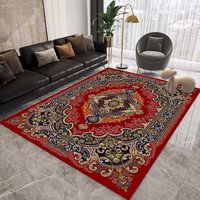 Tapis de luxe rectangulaire à motif géométrique en polyester, antidérapant, doux et agréable pour la peau, pour salon et chambre à coucher, ensembles de tapis.