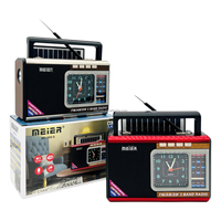 Radio portable rechargeable Meier MD-9330 AM/FM/SW avec lampe de poche, chargement solaire, en plastique, fonctionnant avec piles AA