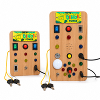 Tableau de contrôle interactif en bois avec interrupteur USB LED, jouet éducatif sensoriel Montessori pour développer la dextérité manuelle des tout-petits et des enfants