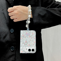 Coque de protection intégrale antichoc en PC transparent effet cristal avec motif papillon pour iPhone Duo 18 Fold avec bracelet (modèle 2026)