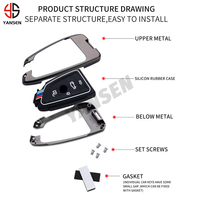 Porte-clés télécommande de voiture en alliage de Zinc, pour Bmw X1, X3, X5, X6, X7, F30, F10, e90, e60, e63, e46, pièces