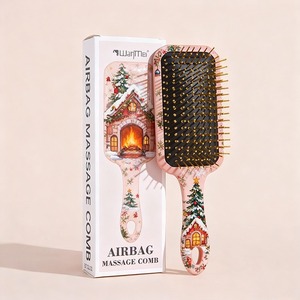 Cepillo Alisador de Cabello de la Marca Wanmei con Logotipo Personalizado, Material ABS, Cojín de Masaje para el Cuero Cabelludo, Cepillo para el Cabello con Bolsa de Aire para Navidad - Product Image 3