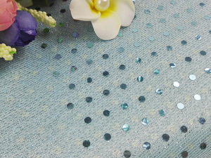 3mm Metallic Glitter Lurex <strong>Sequin</strong> Fabric , Knnited Polyester Mesh Fabric , Dot <strong>Sequin</strong> Fabric For Holiday Decoration - Product Image 3