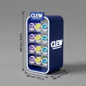Expositor de mostrador de acrílico multicapa DSP Vietnam Factory para bolsas de nicotina y latas redondas de snus, ideal para tiendas minoristas de tabaco. - Product Image 5