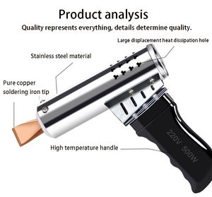 <span class=keywords><strong>Fer</strong></span> à <span class=keywords><strong>Souder</strong></span> Haute Puissance <span class=keywords><strong>500W</strong></span> Type Pistolet, <span class=keywords><strong>Fer</strong></span> à <span class=keywords><strong>Souder</strong></span> Haute Température pour Soudure Auto Réparation Batteries - Product Image 3