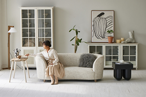 Credenza in Stile Country Francese Shabby Chic Japandi, Legno di Pino Riciclato, Fatta a Mano, Bianco Antico, per <span class=keywords><strong>Soggiorno</strong></span> e <span class=keywords><strong>Cucina</strong></span> in Stile Fattoria - Product Image 4