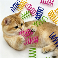 Juguete de Plástico Colorido para Mascotas, Juguete Interactivo para Gatos con Movimiento de Rebote, para Entretenimiento Autónomo