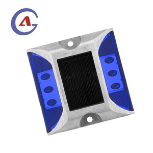 Borne lumineuse routière solaire LED étanche en aluminium, réfléchissante, type œil de chat - Product Image 5