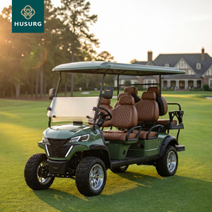 Vehículo Eléctrico de Golf de 6 Plazas con Chasis Robusto, Certificado CE, Autonomía de 70-90 km, Neumáticos Todoterreno, Vehículo de Patrulla para Parques Forestales y Calles - Product Image 1