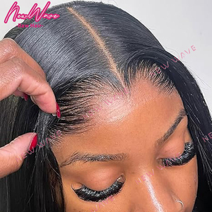 Peluca de Cabello Humano Virgen Indio con Frente de Encaje Transparente HD 13x4, Súper Suave, Liso, Natural - Product Image 4