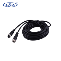 Cable de Extensión de 20M para Cámara de Seguridad CCTV de Vehículos, Cable de Monitor de Autobús con Conector de Aviación de 4 Pines