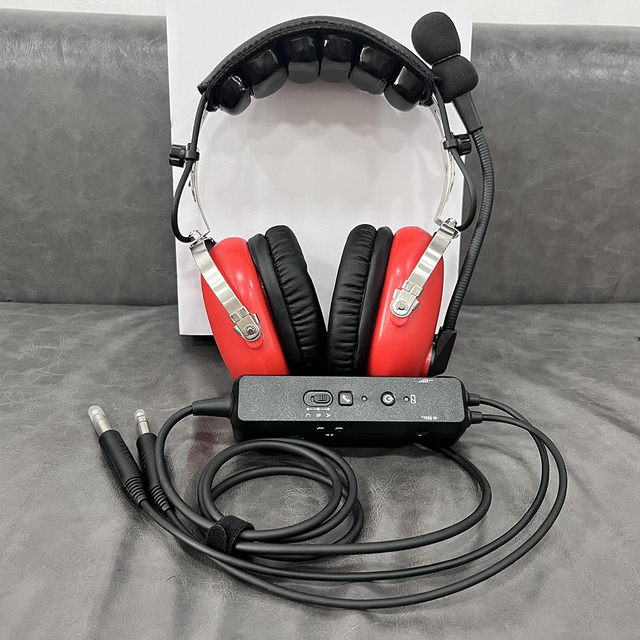Professional General Aviation Headset PJ-55 and PJ-68 Dual Plug Pilot Noise Reduction Headphones