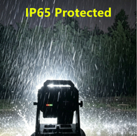 Projecteur de travail LED industriel rechargeable ultra-lumineux 100W 10000 Lumens IP65 pour chantier, sauvetage, équipement de pompier et maintenance