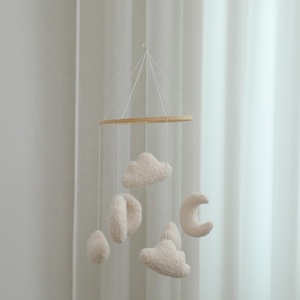 Ins populaire musical bébé pépinière Mobile neutre <span class=keywords><strong>lune</strong></span> et nuage avec marguerite fleur Boucle Mobile pour bébé - Product Image 2