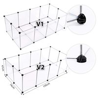 Parc pour animaux de compagnie moderne pliable en fer et PP transparent, 20 panneaux, imperméable, écologique, durable, pour usage intérieur, montage facile