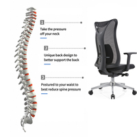 Chaise de bureau pivotante réglable en maille chromée pour bureau à domicile et salon