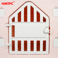 Buiten- en binnenhondenhuis, kattenhuis, dierenhuis, geïsoleerd, weerbestendig, plastic hondenhok voor kleine, middelgrote en grote honden