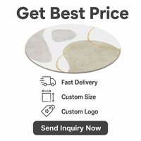 Tapis rond abstrait moderne gris vert sauge, forme organique, pour la maison, le bureau, sous le fauteuil, protection de sol
