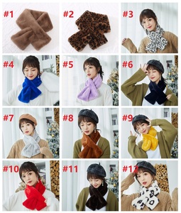 <span class=keywords><strong>Écharpe</strong></span> en peluche à la mode pour femmes, foulard chaud, <span class=keywords><strong>bavoir</strong></span> femme, col en peluche, hiver, hiver,, K1065 - Product Image 3