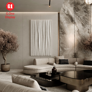 Muebles Modernos de Lujo para el Vestíbulo de Hoteles, Mostradores de Recepción de Madera de Alta Gama con Iluminación LED y Vitrina - Product Image 4