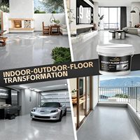 Peinture liquide époxy auto-nivelante pour sols en sable coloré, kit béton haute brillance, résistant à l'usure, antidérapant, effet marbre pour garage