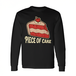 Camiseta de manga larga Piece Of Cake, unisex, talla para adultos M L XL XXL, diseño gráfico impreso, ropa informal - Product Image 2